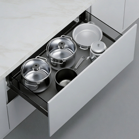 Kitchen Drawer Three Side Pot Basket